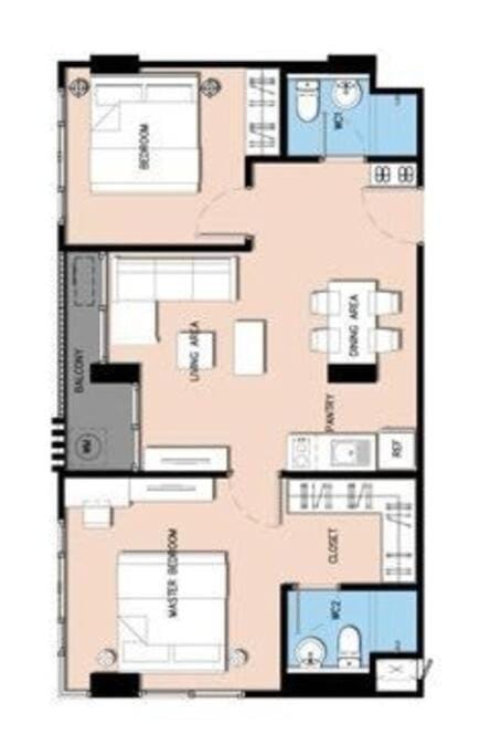 2 Bedrooms 2 bath Apartment Apartment in Chiang Mai