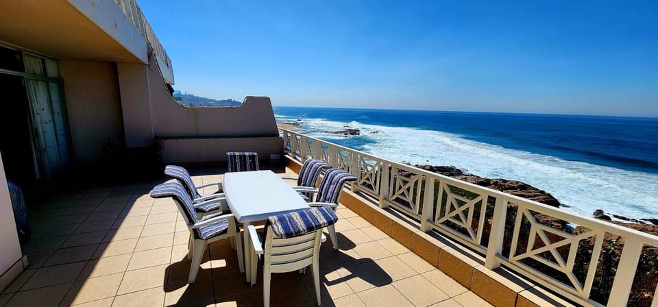Property building, Patio, View (from property/room), Balcony/Terrace, Seating area, Beach, Sea view