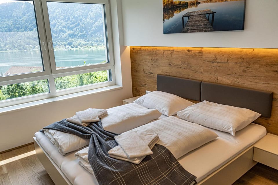 Bed, Natural landscape, Bedroom