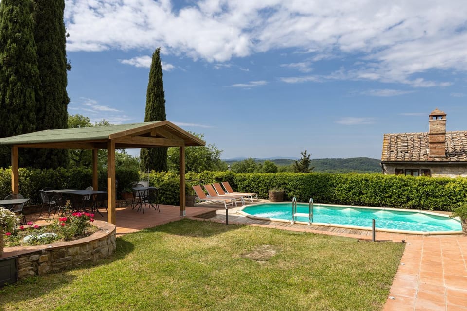 Property building, Living room, Swimming pool