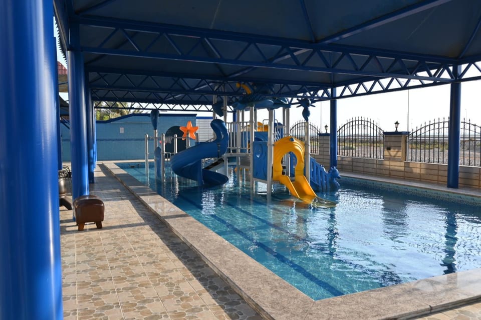 Children play ground, Aqua park, Pool view, Swimming pool