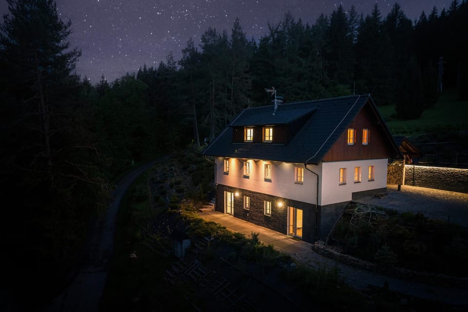Property building, Night, Natural landscape