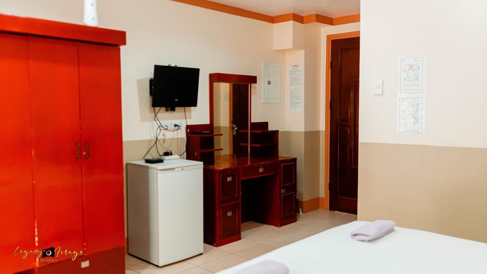 Bed, Photo of the whole room, Bedroom, hair dresser, towels, wardrobe, air conditioner