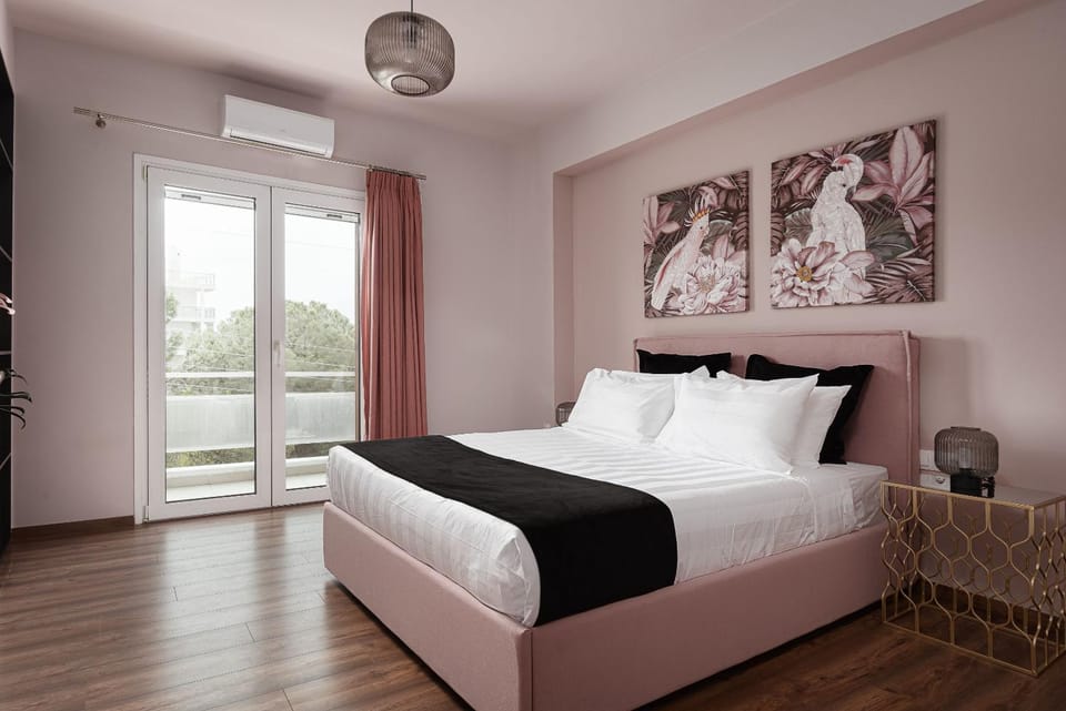 Bed, Photo of the whole room, Bedroom, air conditioner