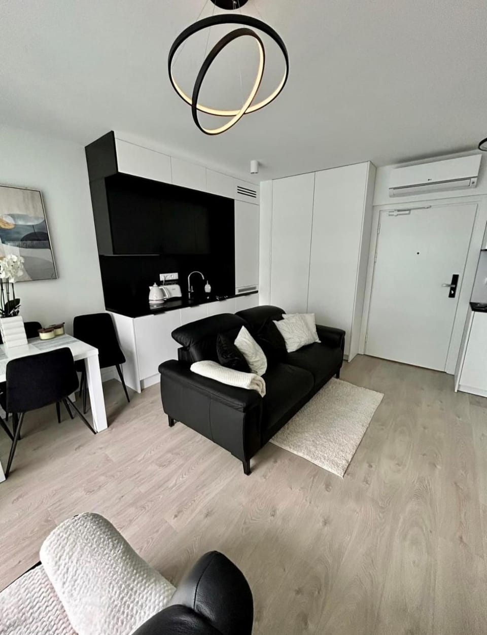 Living room, kitchen