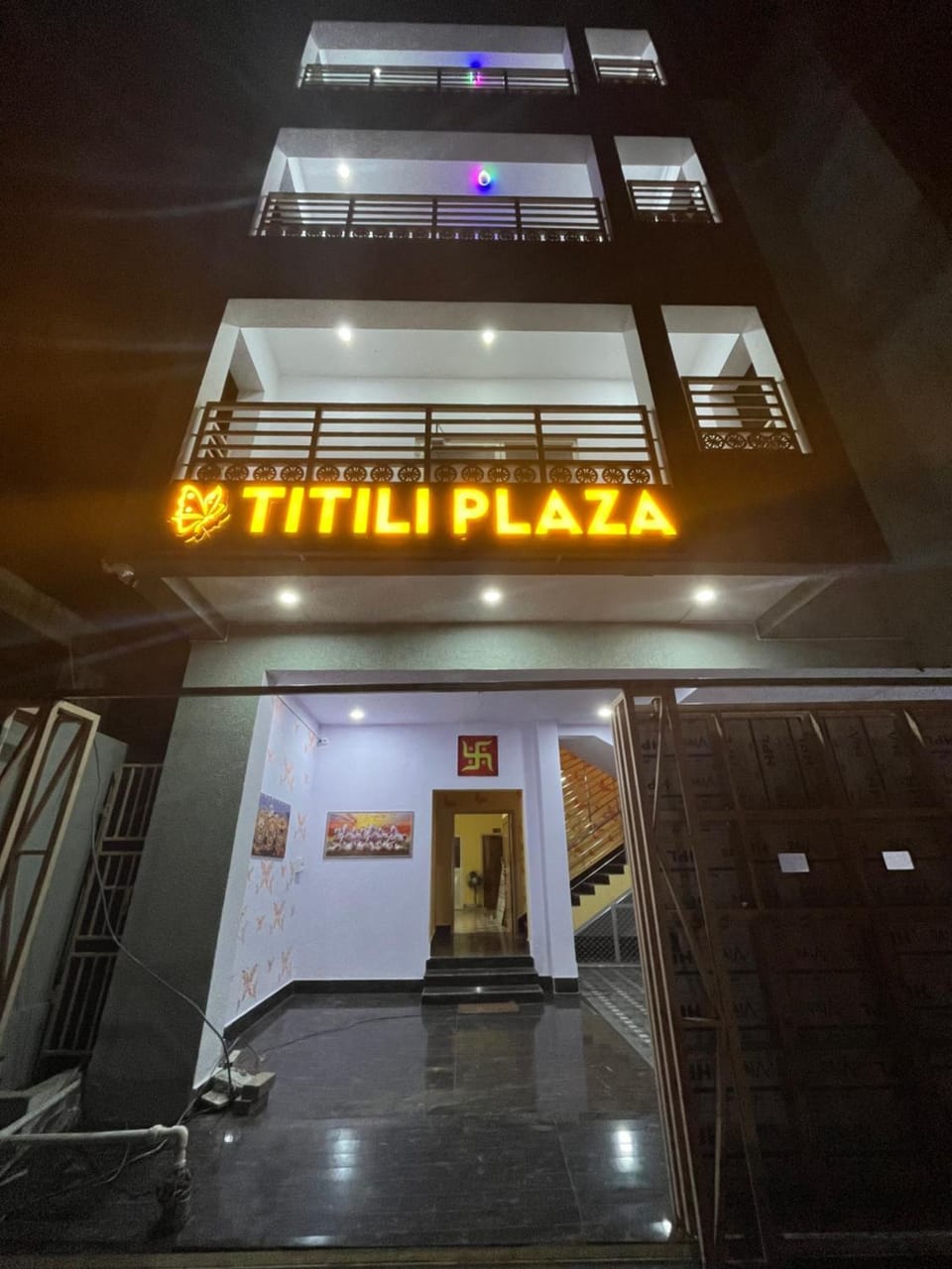 Property building, Text overlay