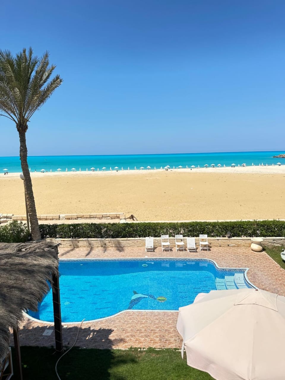 فيلا اول صف بحر مارينا الساحل الشمالي العلمين برايفت بول Villa in Egypt