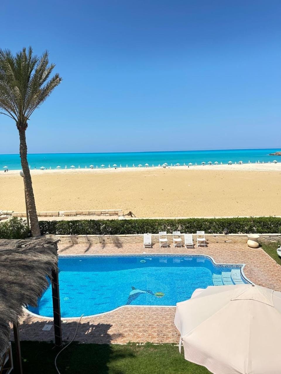 فيلا اول صف بحر مارينا الساحل الشمالي العلمين برايفت بول Villa in Egypt
