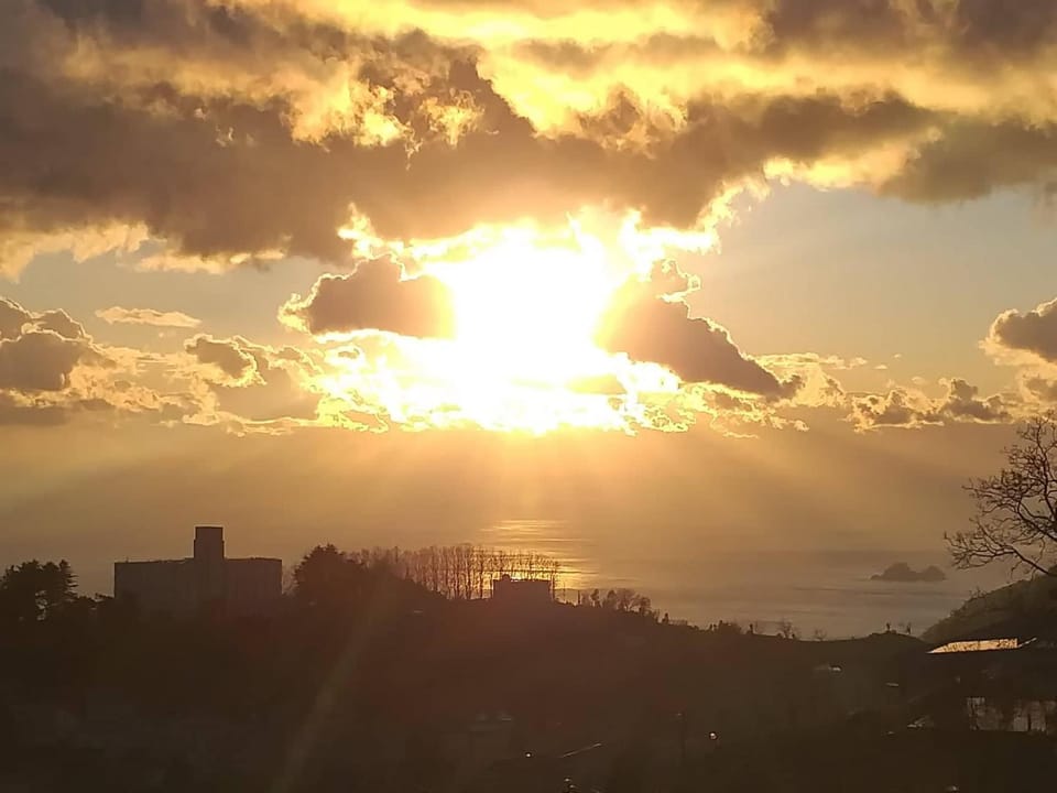 Natural landscape, Sea view, Sunset