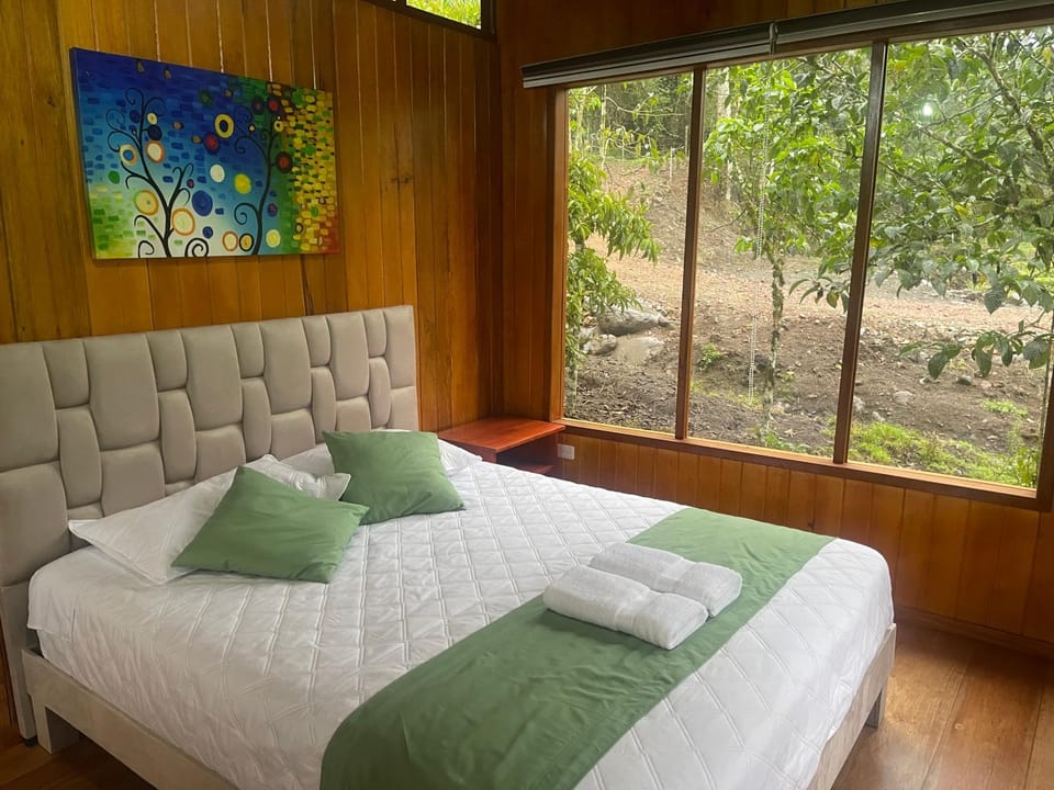 Bed, Photo of the whole room, Bedroom, Garden view