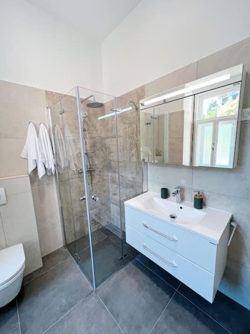 Shower, Toilet, Bathroom, towels