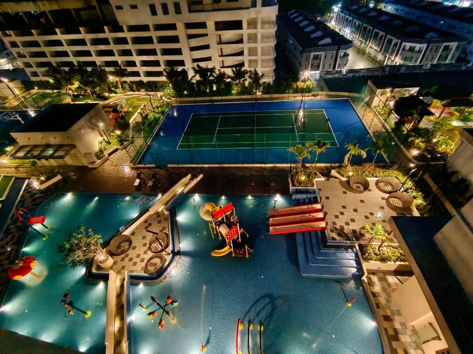 Night, Swimming pool, Swimming pool