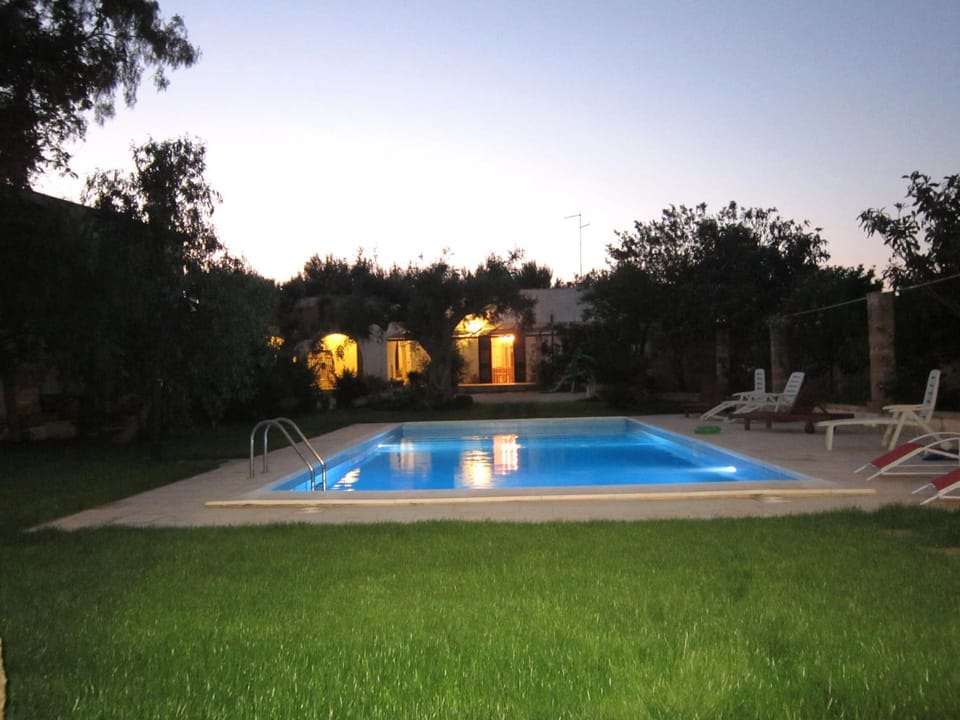 Pool view, Sunset