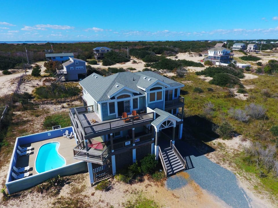 Oceanside, Private Pool, Wild Horses, Hot Tub, 4x1614, Let's Just Sea House in Carova Beach