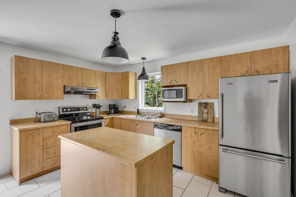 Kitchen or kitchenette, dishwasher, oven, stove, toaster