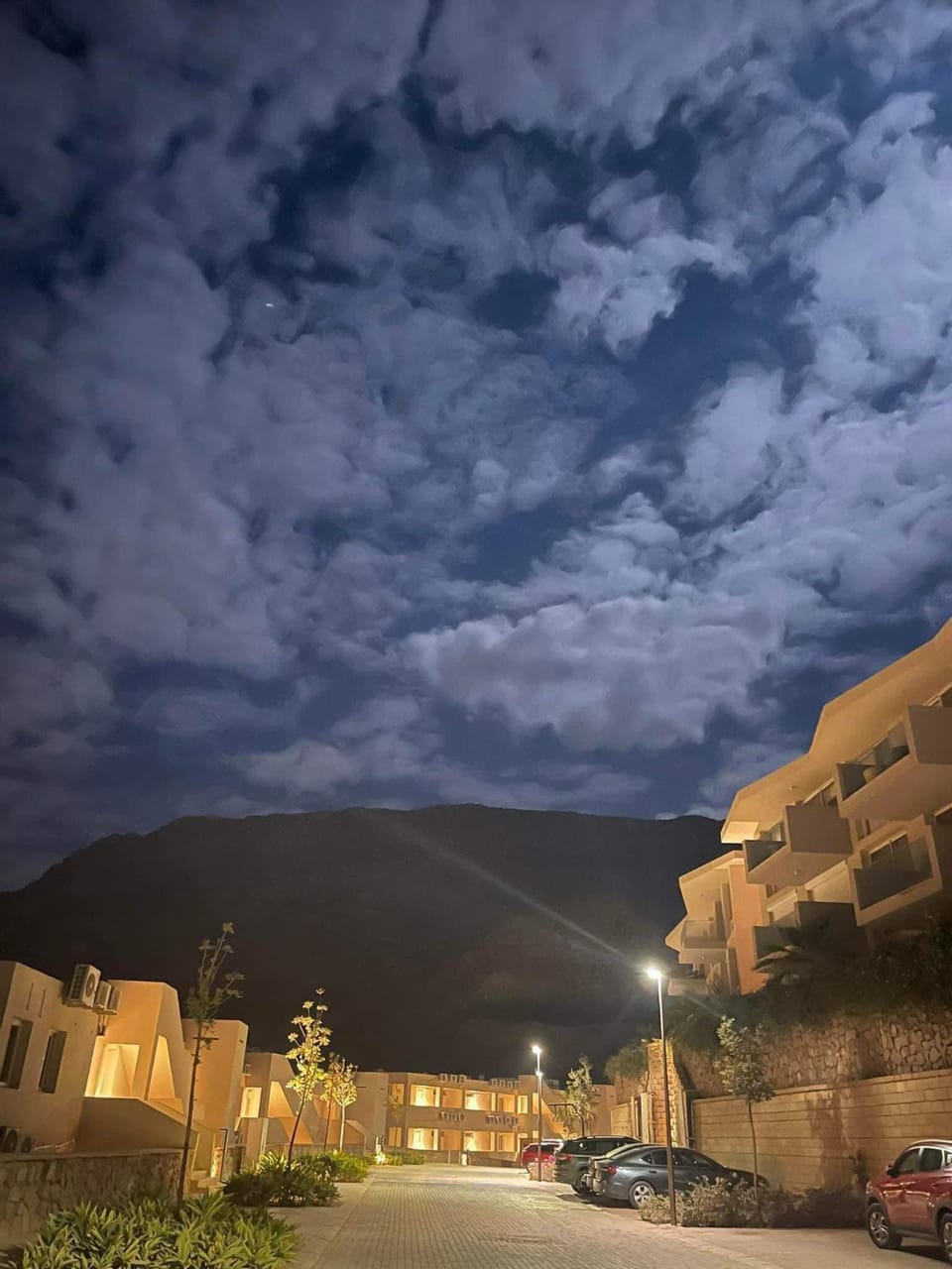 Night, Natural landscape, Mountain view