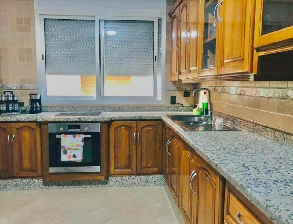 Kitchen or kitchenette, oven, stove, toaster