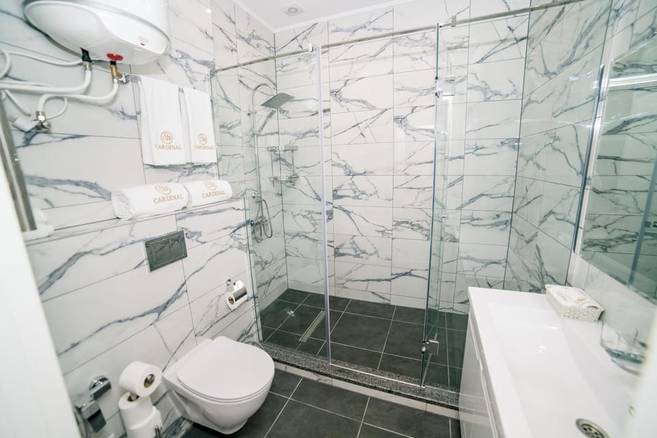Shower, Toilet, towels