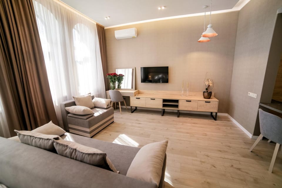 Communal lounge/ TV room, TV and multimedia, Living room, Seating area, air conditioner