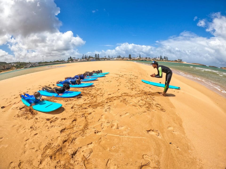 Beach, group of guests