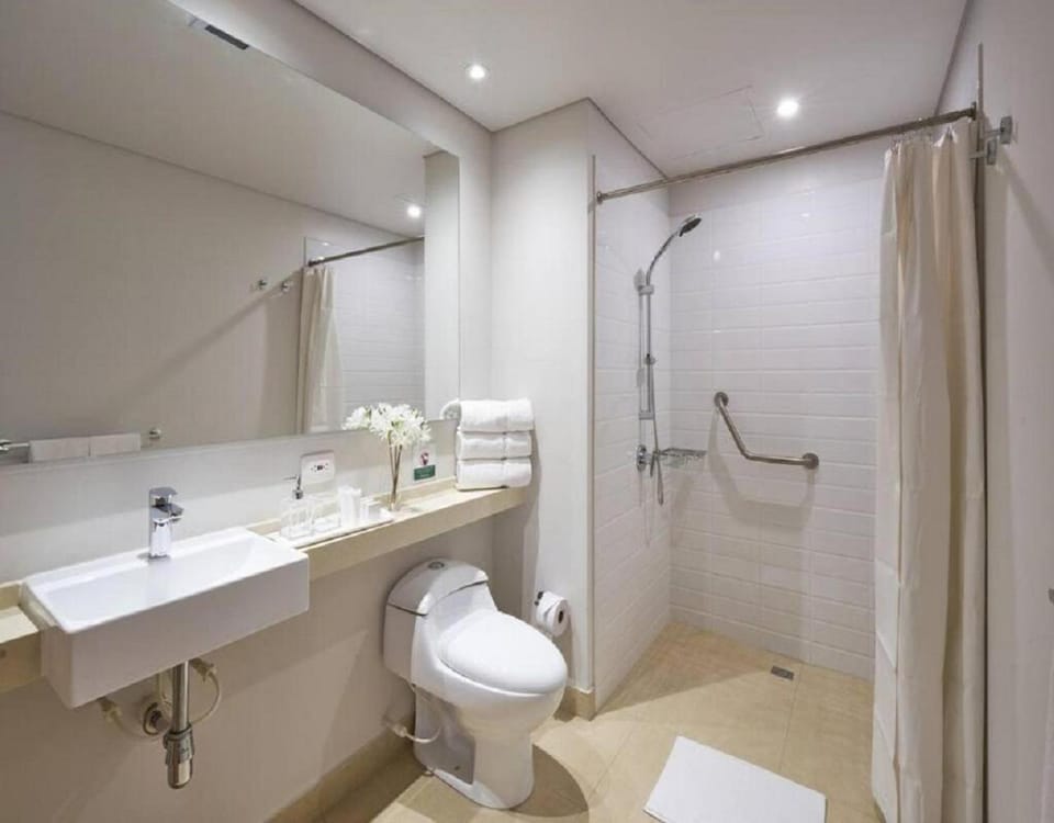 Shower, Toilet, Bathroom, towels