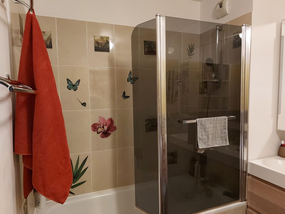 Shower, Bathroom, towels