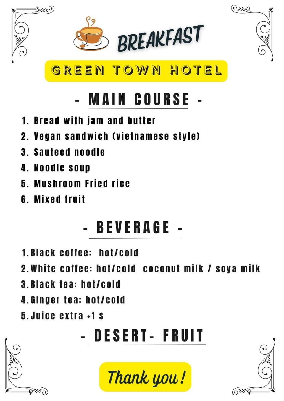 Text overlay, Breakfast