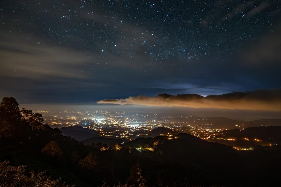 Night, Natural landscape, Mountain view