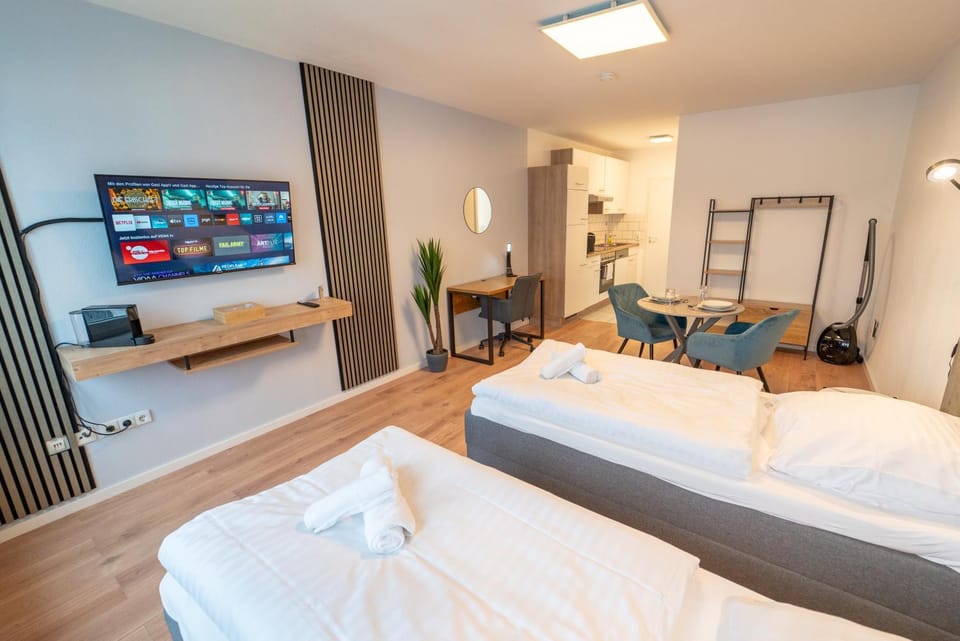 Bed, TV and multimedia, Kitchen or kitchenette, Living room, Business facilities, Dining area, towels, kitchen