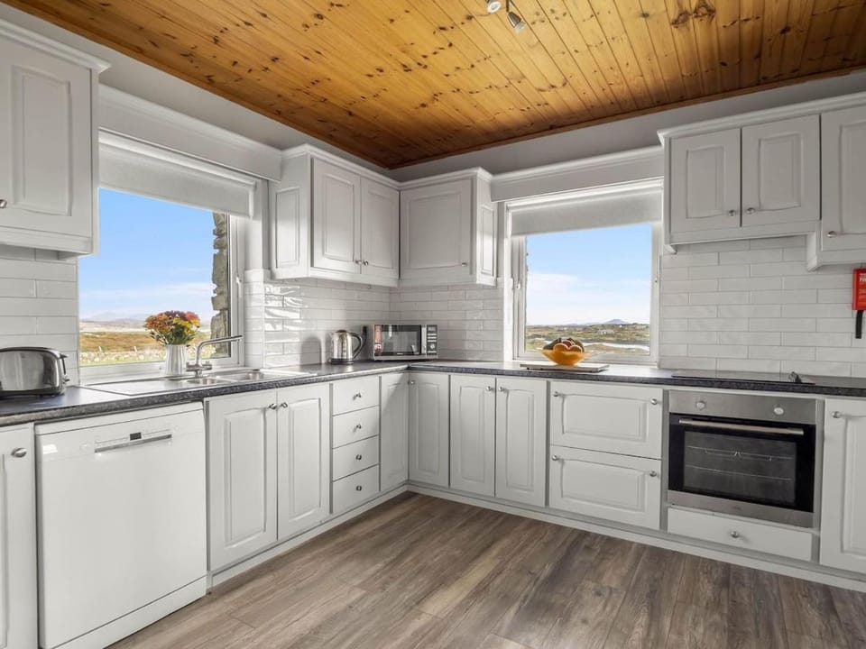 Kitchen or kitchenette, dishwasher, oven, toaster
