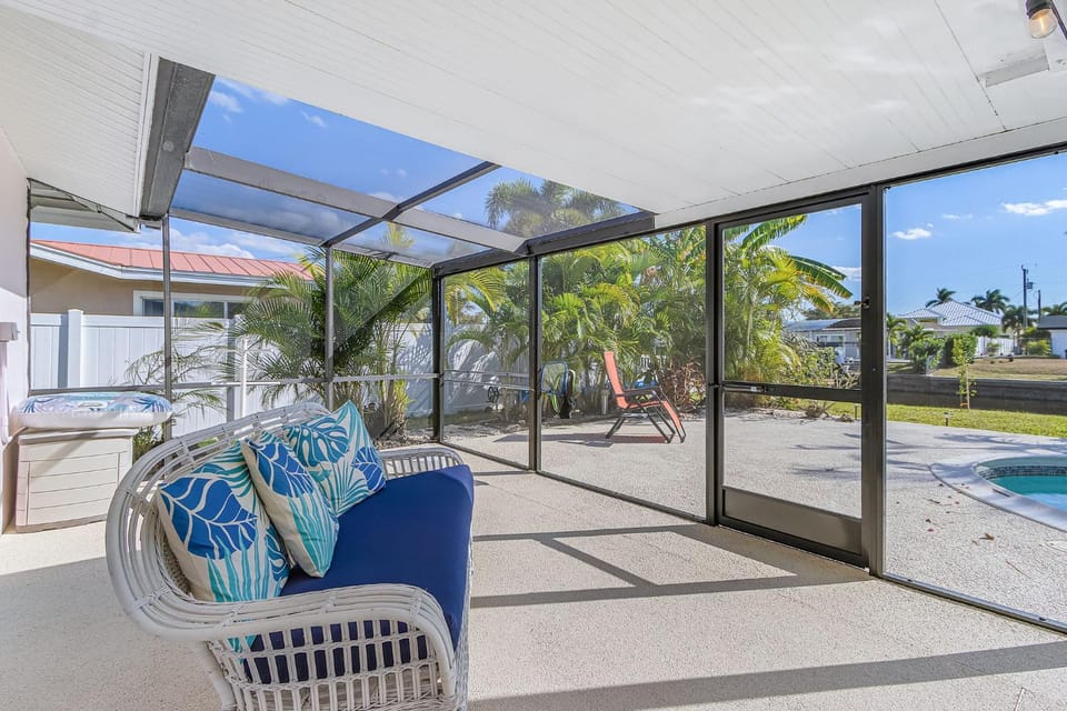 Patio, Pool view