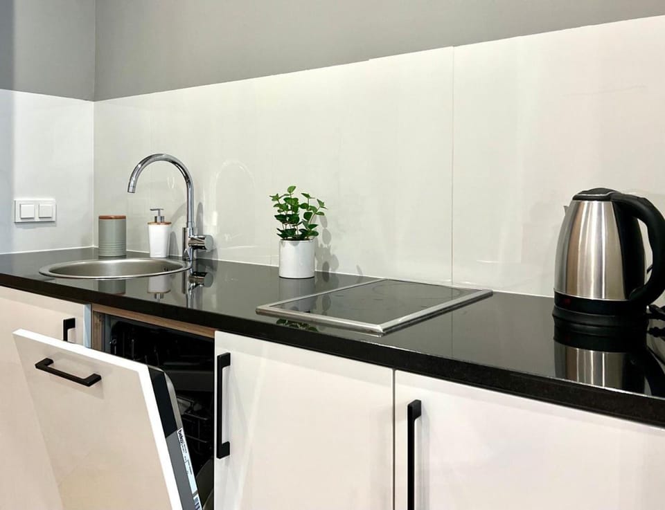 Coffee/tea facilities, Kitchen or kitchenette, stove