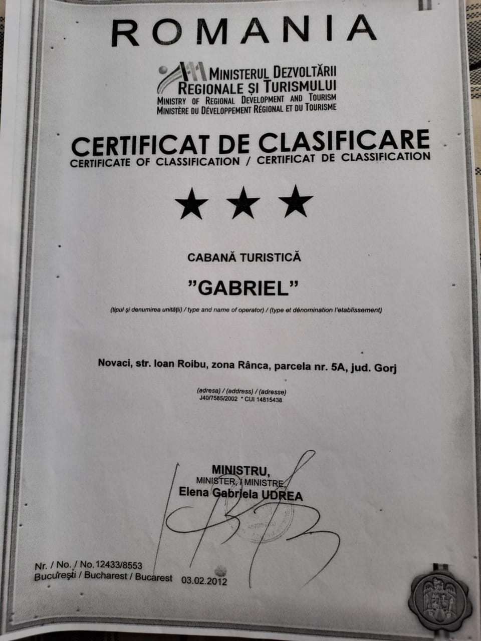 Cabana Gabriel Bed and Breakfast in Romania
