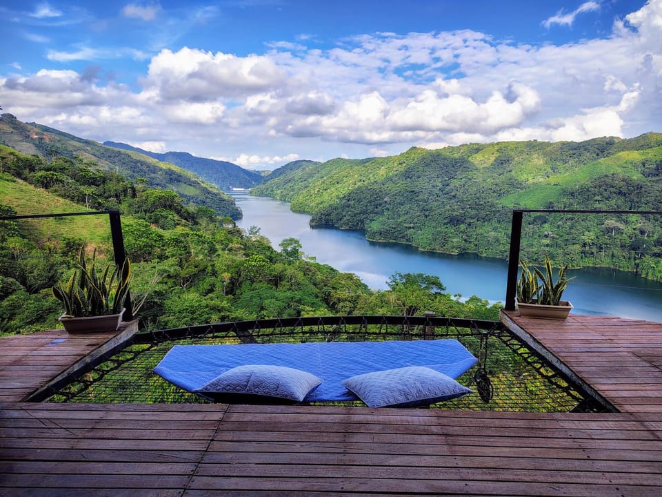 View (from property/room), Balcony/Terrace, Lake view, Mountain view, River view