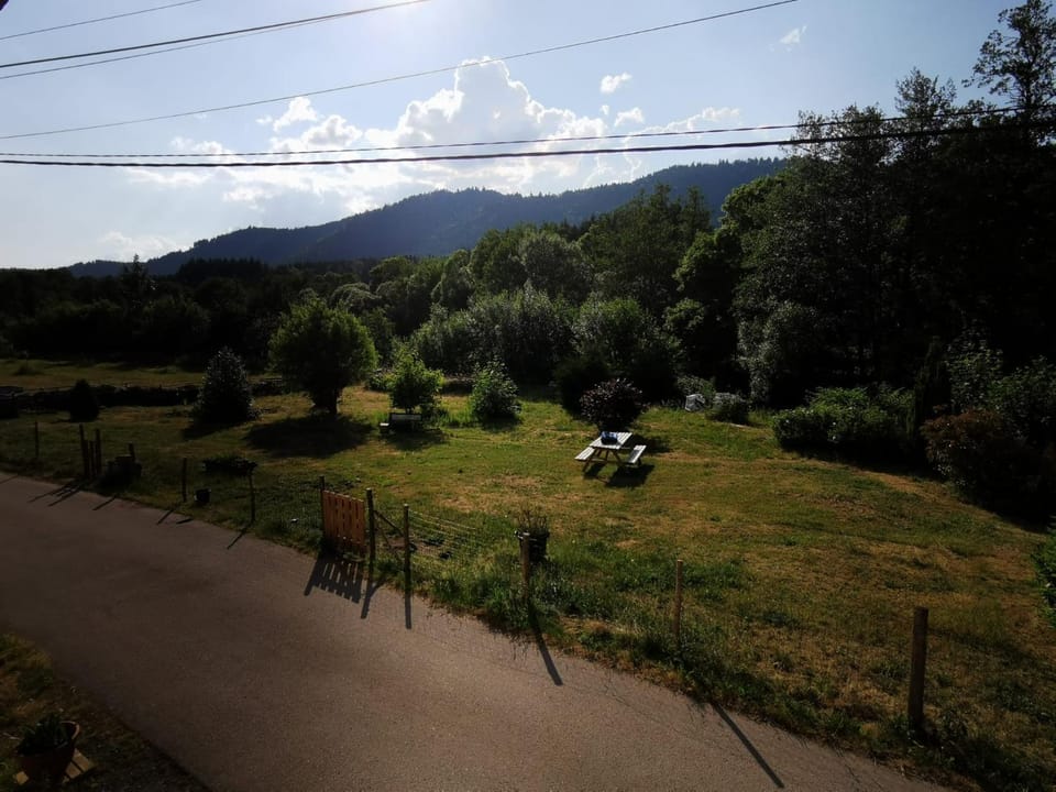 Spring, Natural landscape, Mountain view, Quiet street view