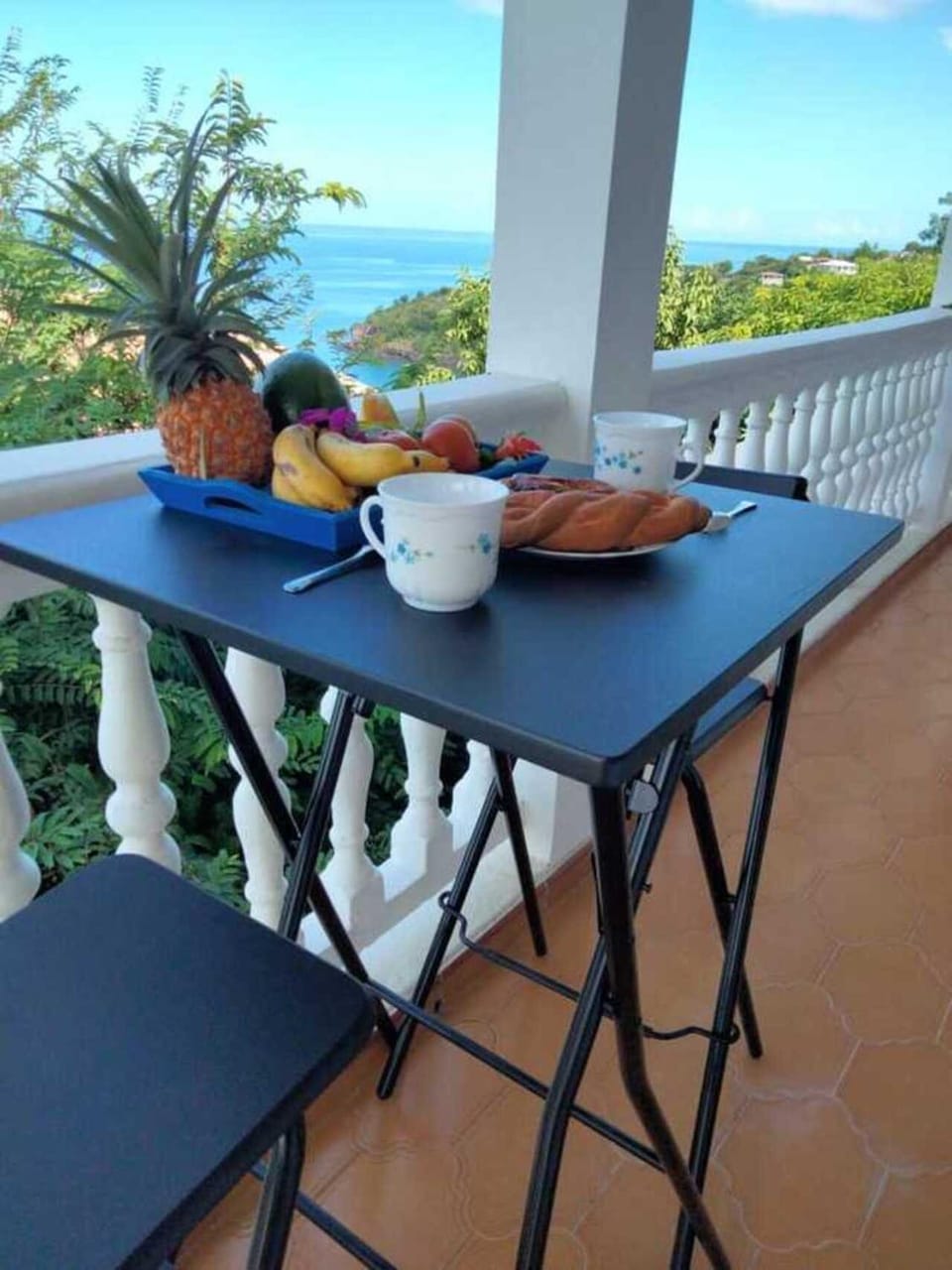 Day, Natural landscape, View (from property/room), Balcony/Terrace, Dining area, Sea view
