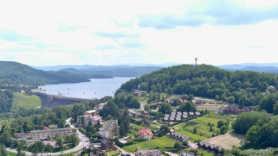 Nearby landmark, Natural landscape, Bird's eye view, Lake view
