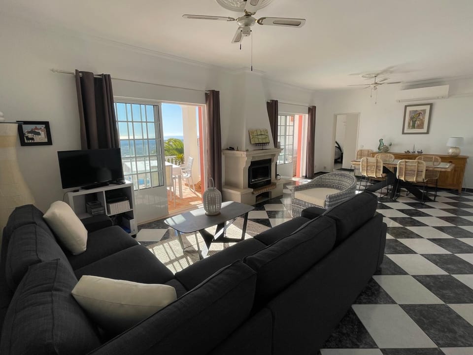Communal lounge/ TV room, TV and multimedia, Living room, Dining area, fireplace, air conditioner