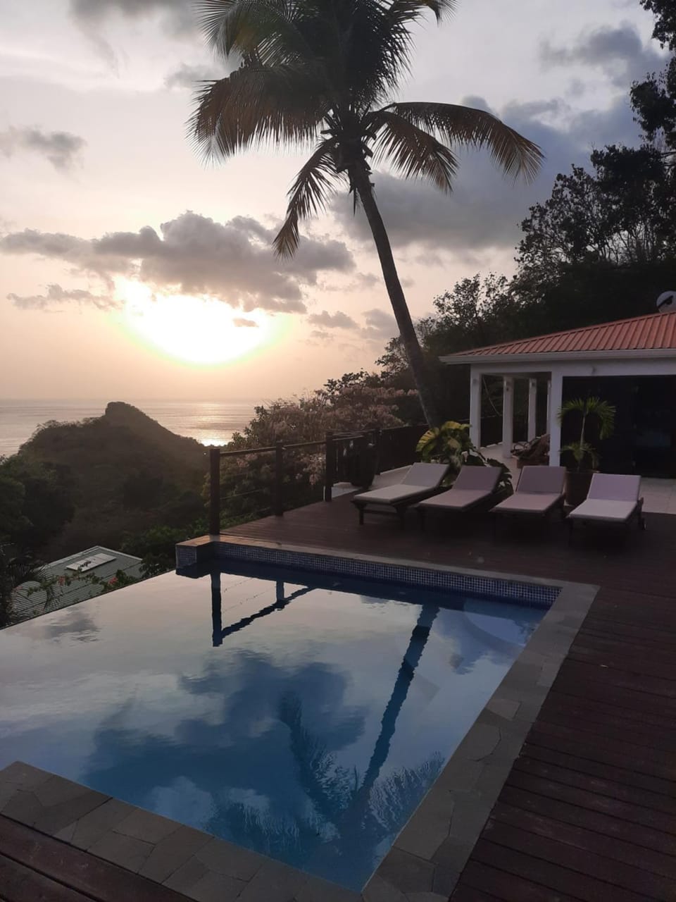 Swimming pool, Swimming pool, Sunset