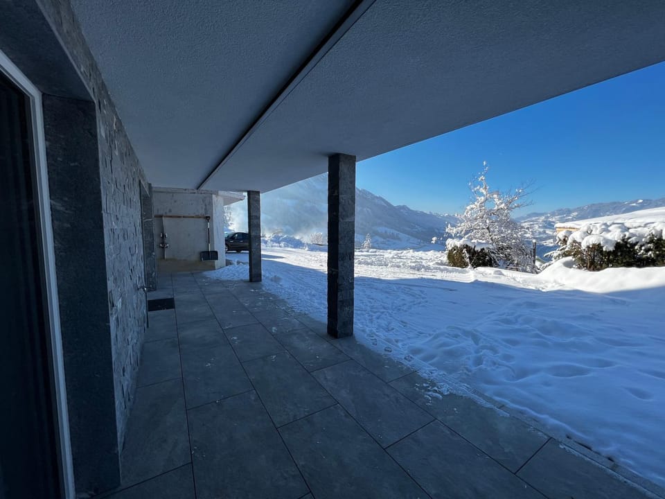 Property building, Winter, Mountain view