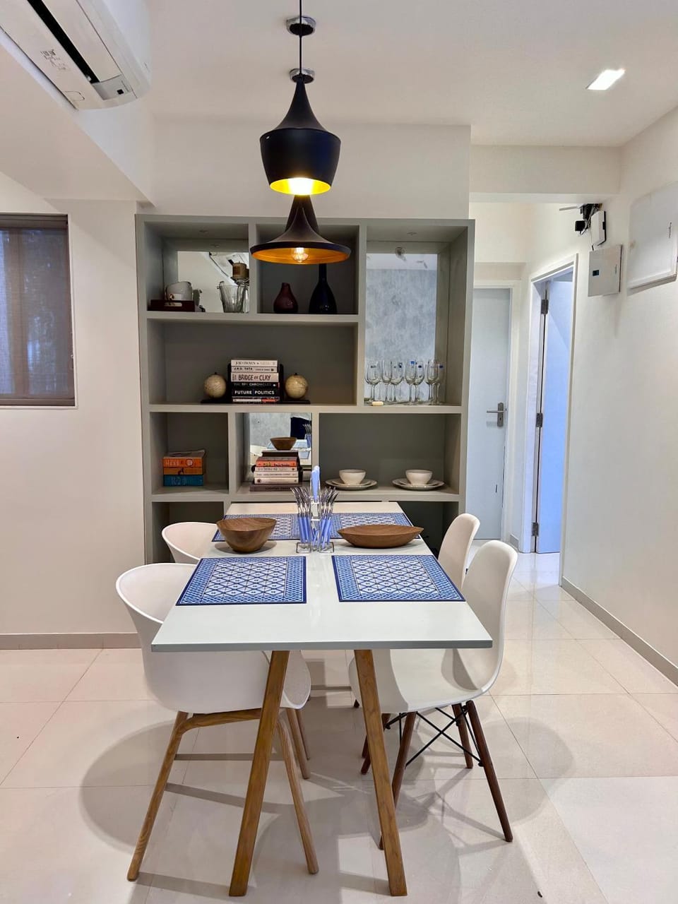 Dining area, air conditioner