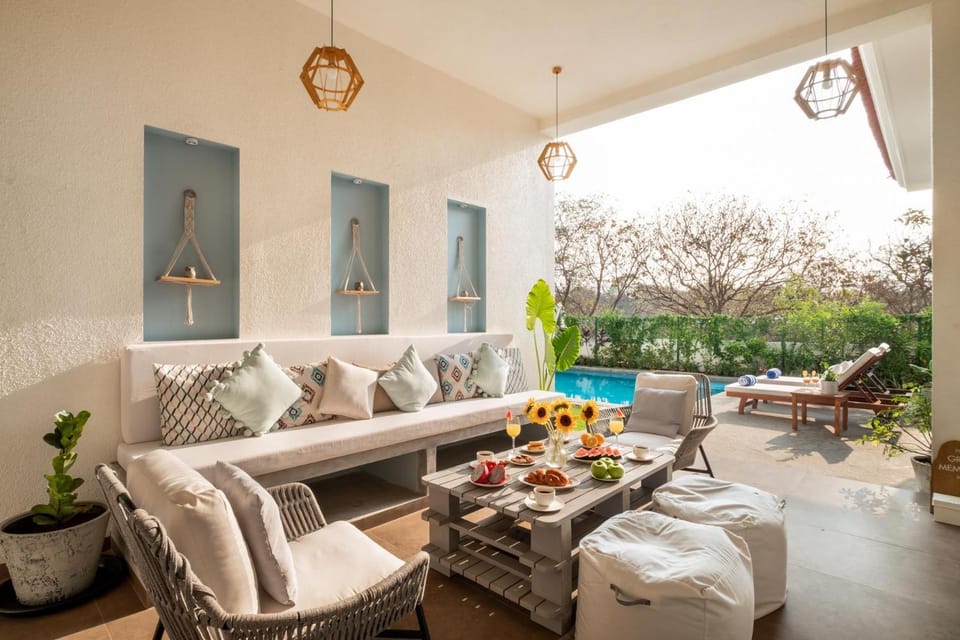 Seating area, Garden view, Swimming pool