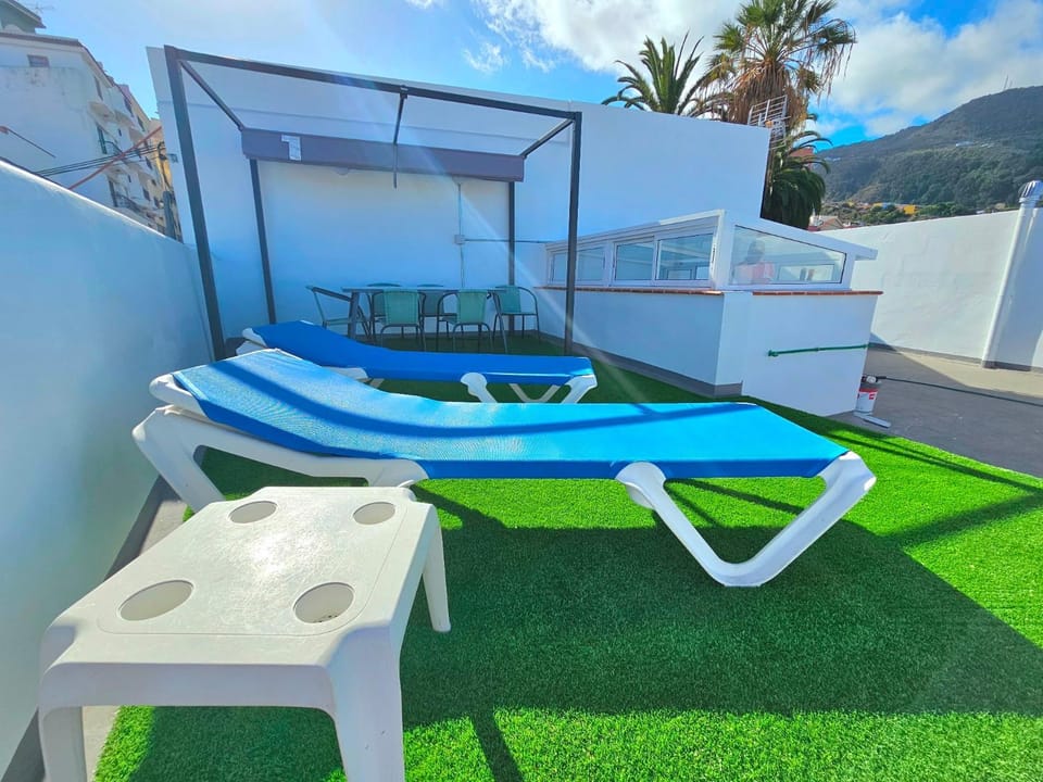 Mountain view, sunbed