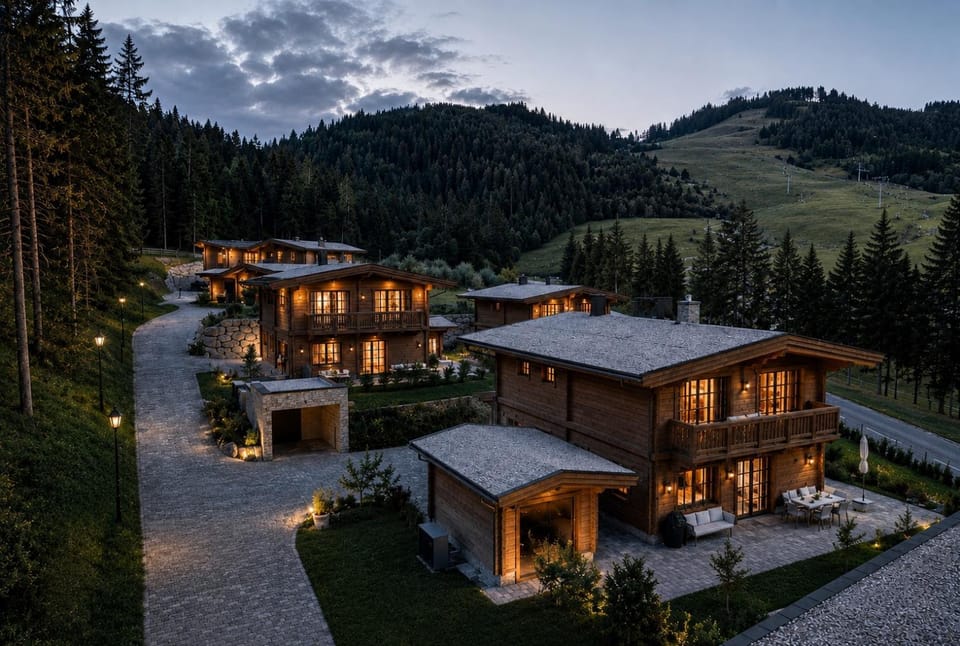 Property building, Night, Natural landscape