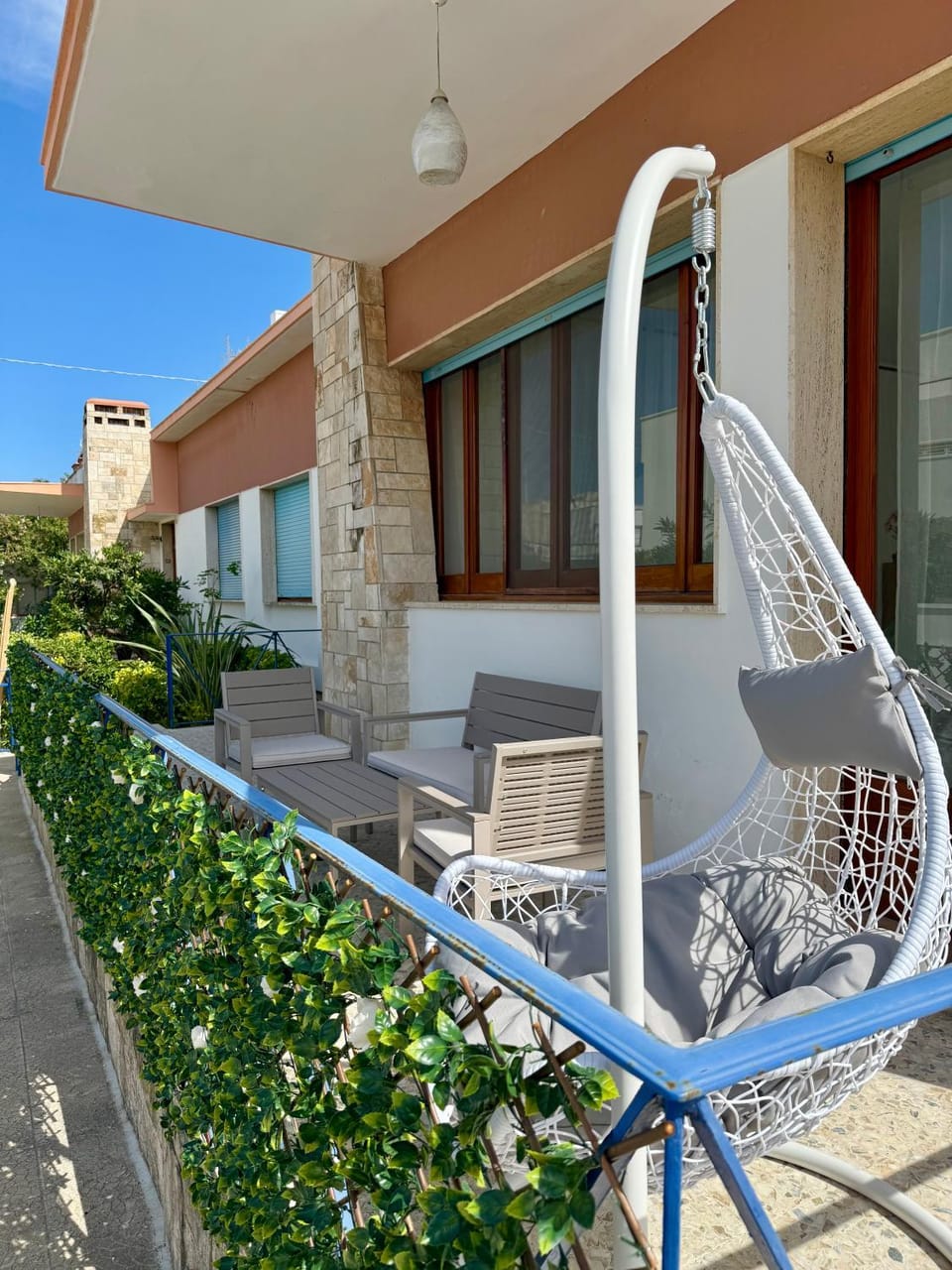 Property building, Patio, Day, Garden, View (from property/room), Balcony/Terrace, Garden view