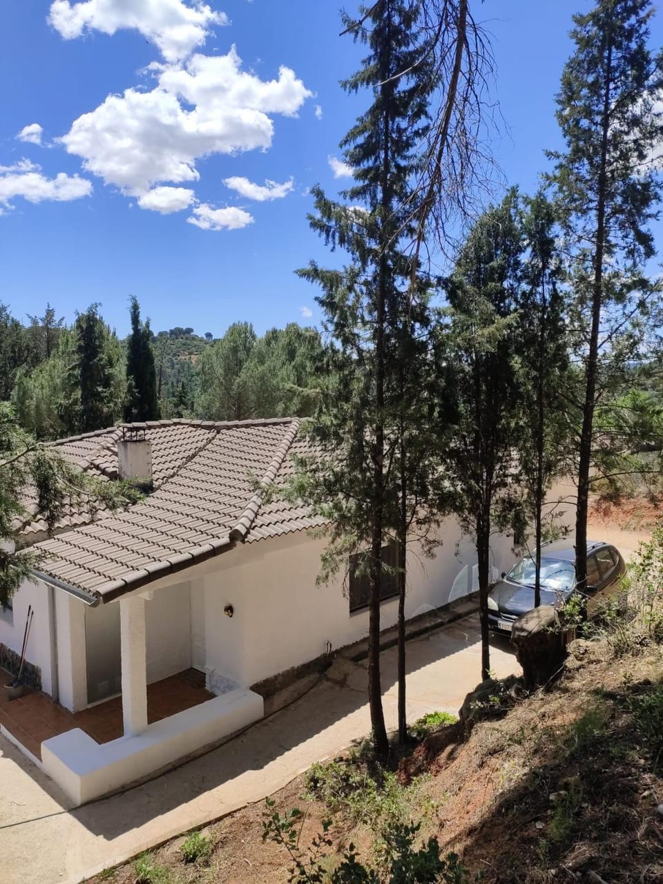 Bonita casa blanca en el bosque. Country House in Extremadura, Spain