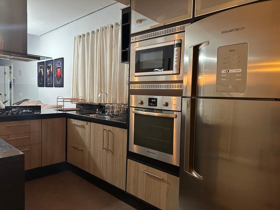 Kitchen or kitchenette, oven, stove