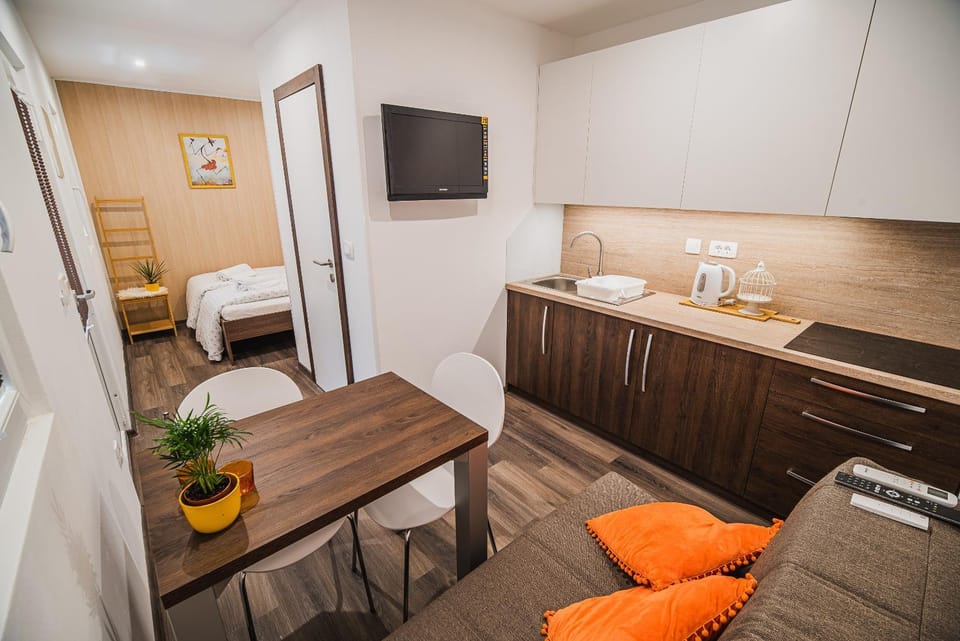 Kitchen or kitchenette, Living room, Photo of the whole room, Dining area