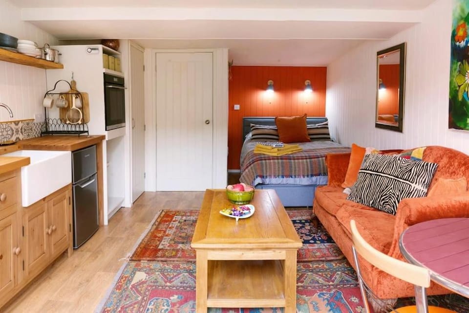 Bed, Kitchen or kitchenette, Living room, Photo of the whole room, Seating area, minibar, pet friendly