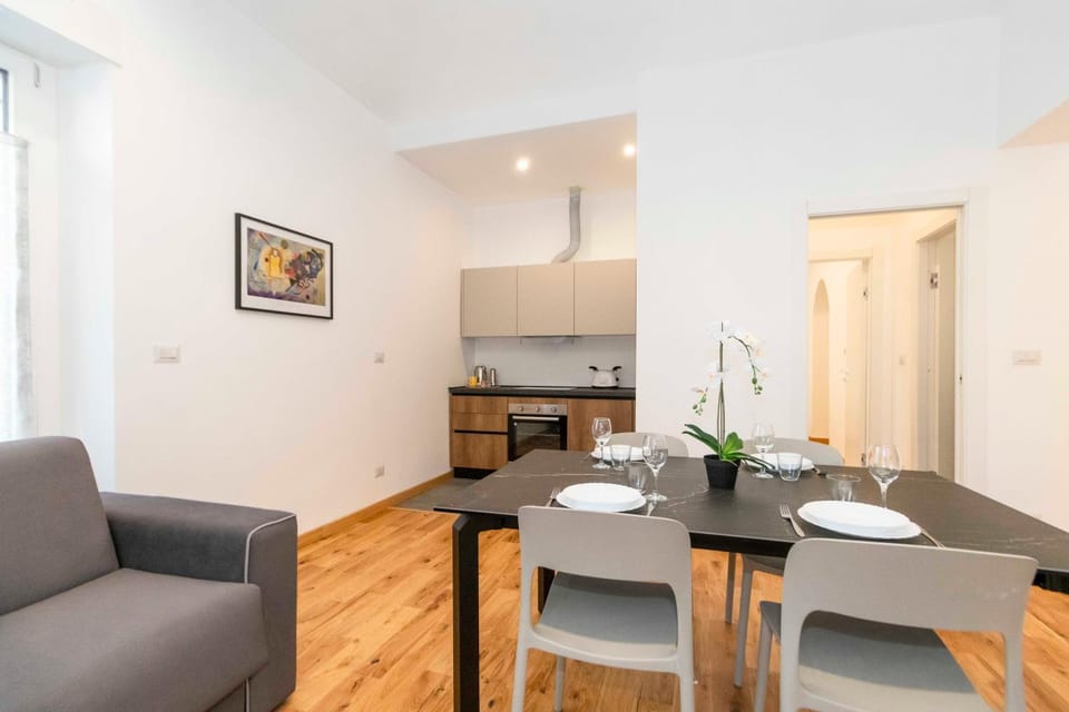 Kitchen or kitchenette, Living room, Dining area